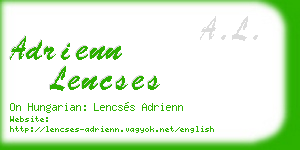 adrienn lencses business card